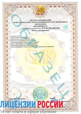 Образец сертификата соответствия (приложение) Румянцево Сертификат OHSAS 18001